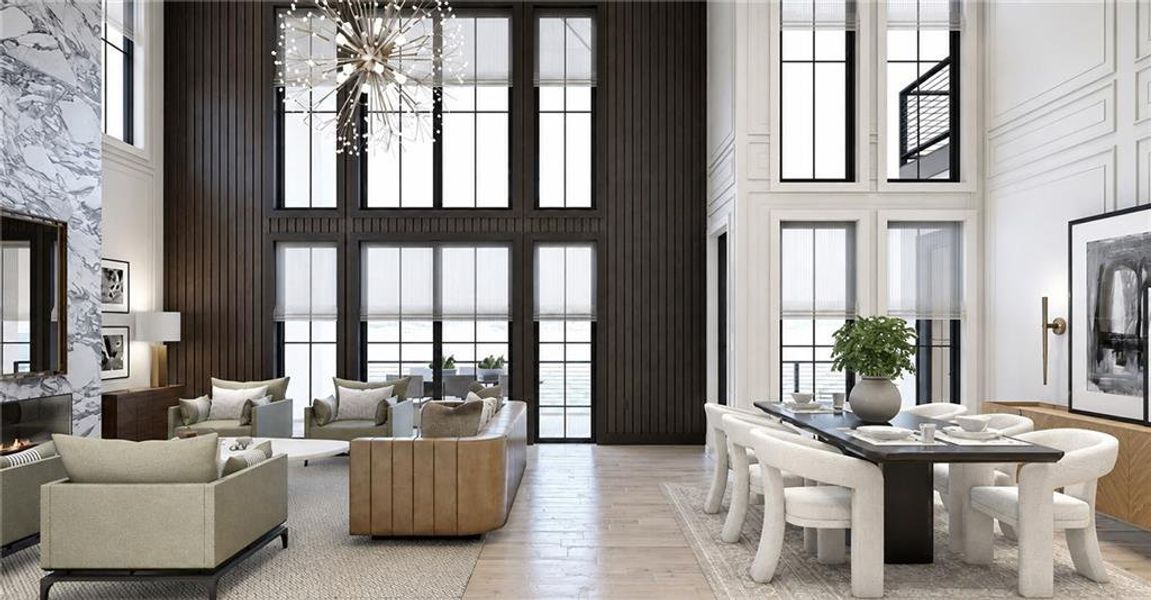 Furnished interior view inside a new home in , Atlanta (Image 12).
