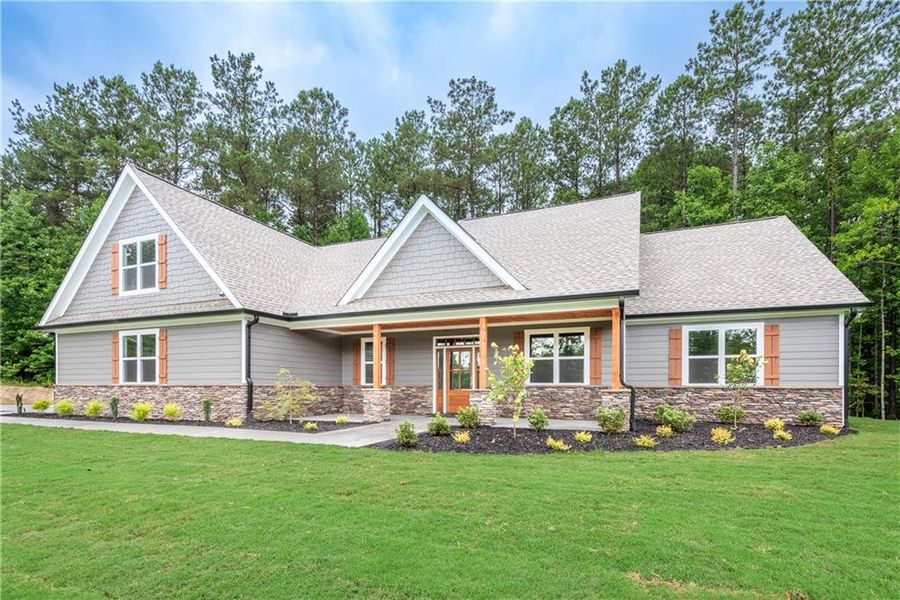 Front exterior of a new home in , Jasper, GA, highlighting curb appeal (Image 27). Front exterior of a new home in , Jasper, GA, highlighting curb appeal (Image 27).