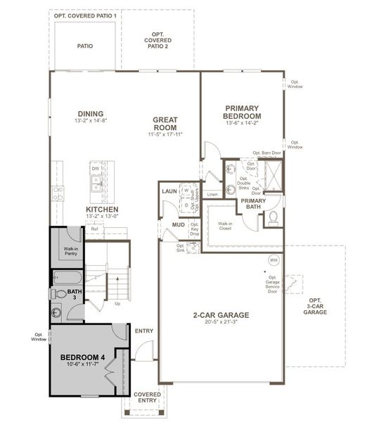 2D floor plan layout of this home in SummerTide, Palm Coast, FL (Image 5). 2D floor plan layout of this home in SummerTide, Palm Coast, FL (Image 5).