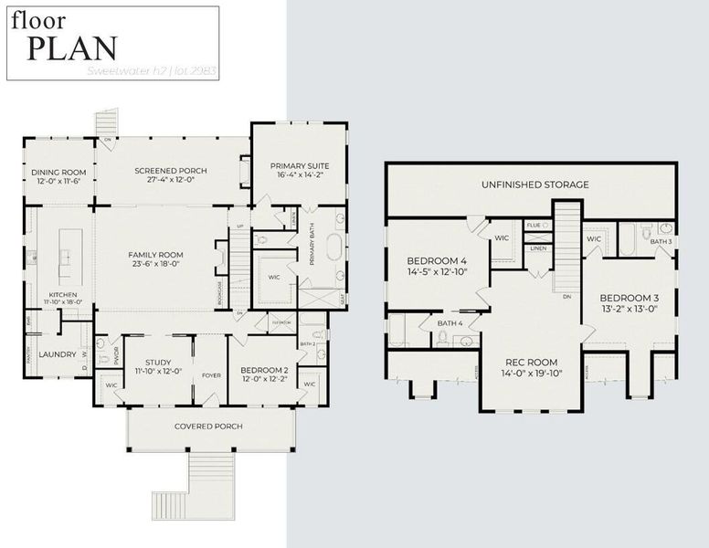 2D floor plan layout of this home in , Mount Pleasant, SC (Image 2).