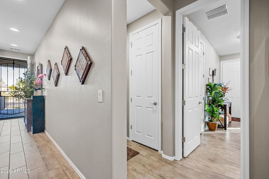 Entry Hallway to Garage & Casita