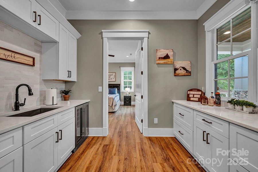 Double-sided Butler's Pantry.