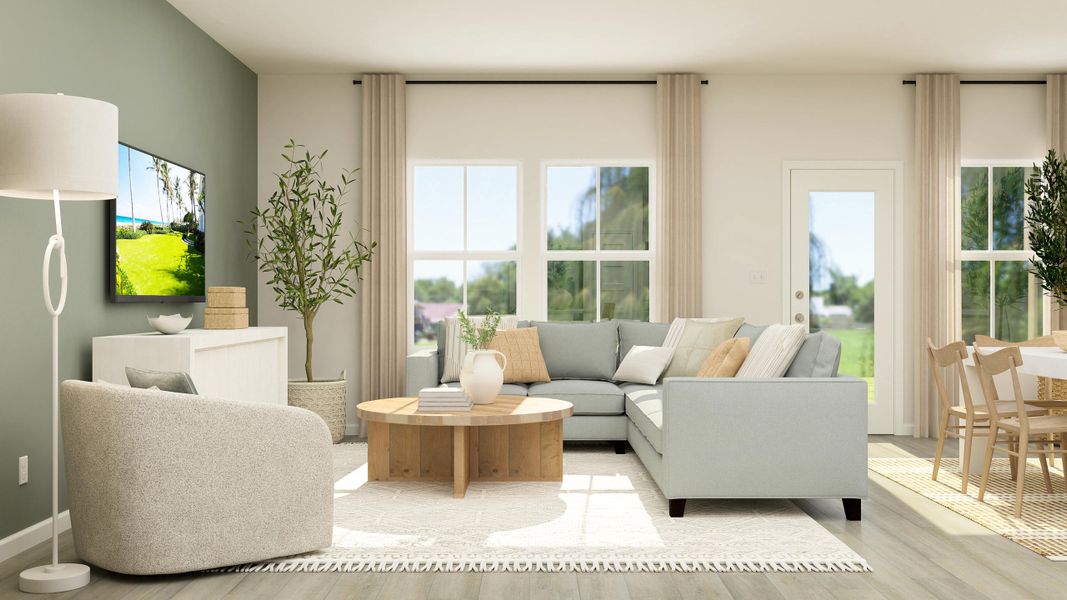 Furnished interior view inside a new home in , Summerville (Image 3). Furnished interior view inside a new home in , Summerville (Image 3).