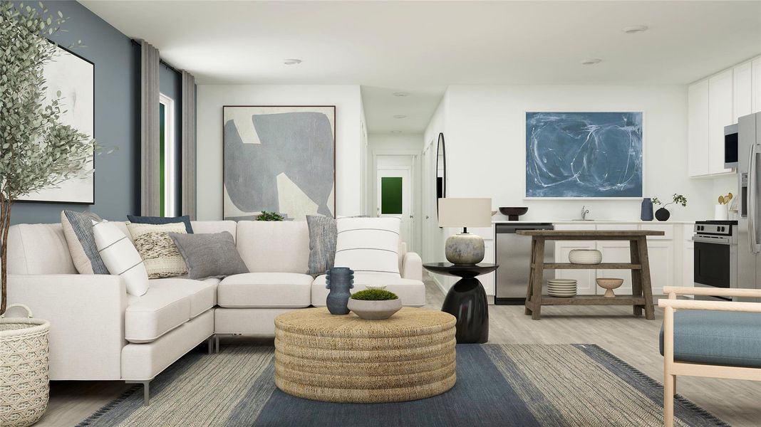 Furnished interior view inside a new home in Santa Fe Village, Cleveland (Image 6). Furnished interior view inside a new home in Santa Fe Village, Cleveland (Image 6).