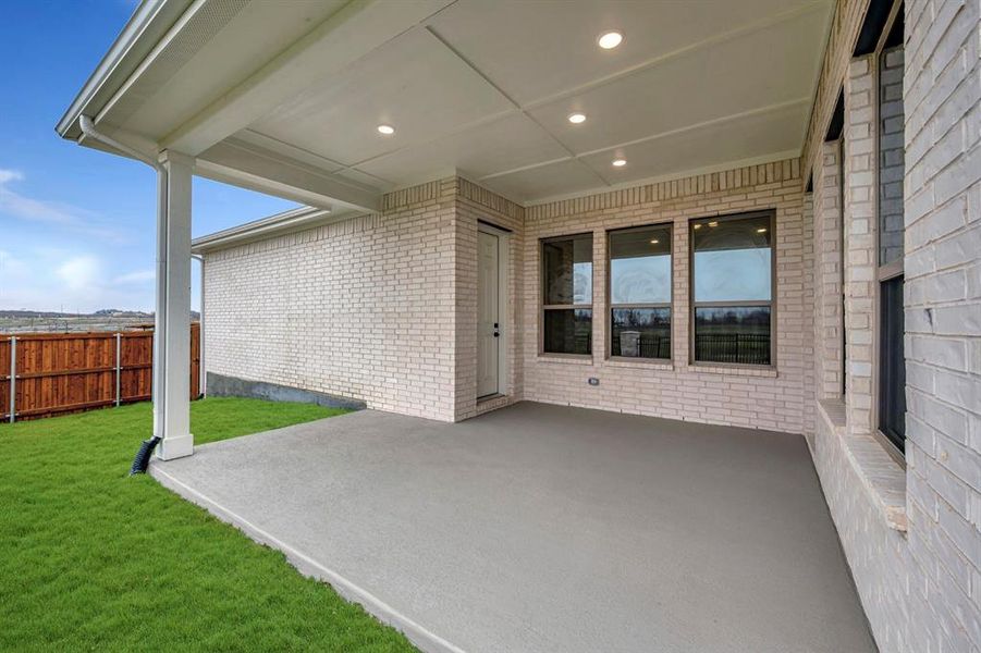 Exterior details and patio area of a home in Talia – Garden Series, Mesquite (Image 3).