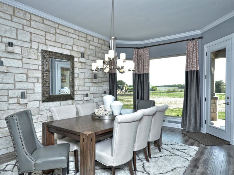Representative furnished interior of a home built from the San Simeon I by Giddens Homes in Clearwater Ranch, Liberty Hill (Image 196).