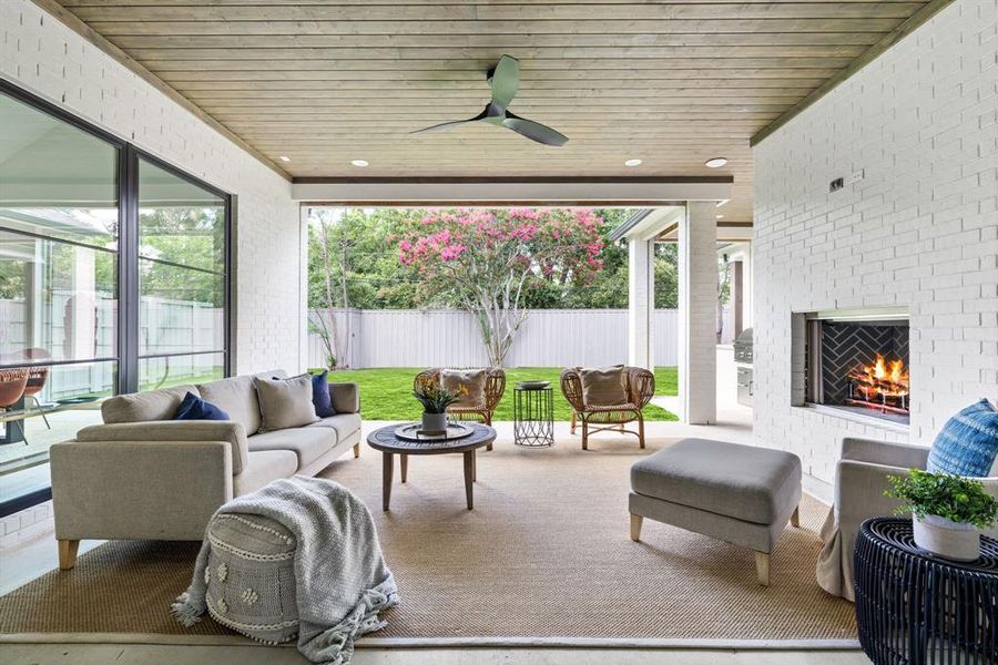 Exterior details and patio area of a home in , Dallas (Image 4). Exterior details and patio area of a home in , Dallas (Image 4).