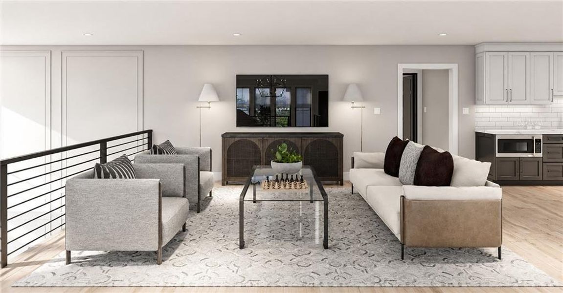 Furnished interior view inside a new home in , Atlanta (Image 7).