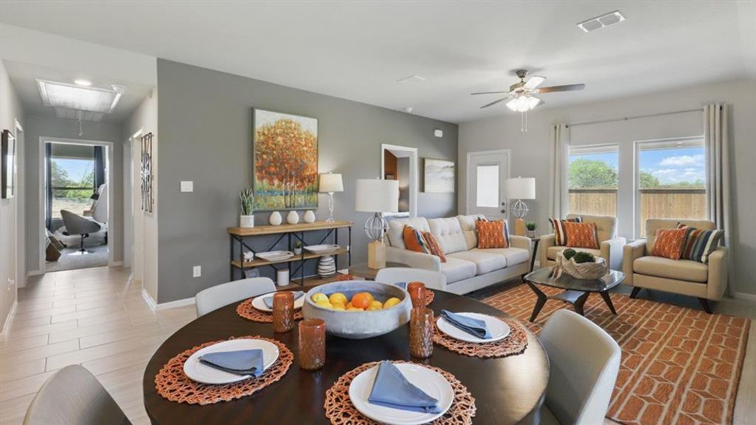 Furnished interior view inside a new home in Lonestar at Liberty Trails, Fort Worth (Image 22).