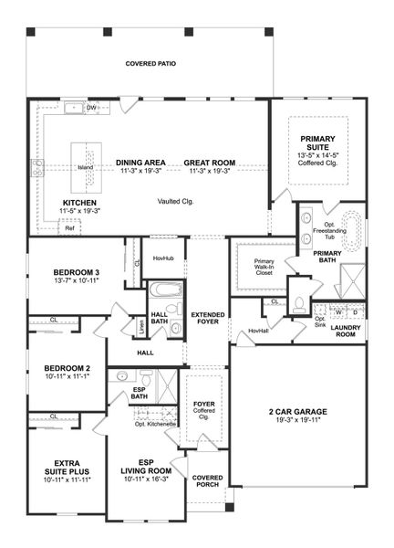 2D floor plan layout for the Belfast by K. Hovnanian® Homes in Elevon, Lavon, TX (Image 3). 2D floor plan layout for the Belfast by K. Hovnanian® Homes in Elevon, Lavon, TX (Image 3).