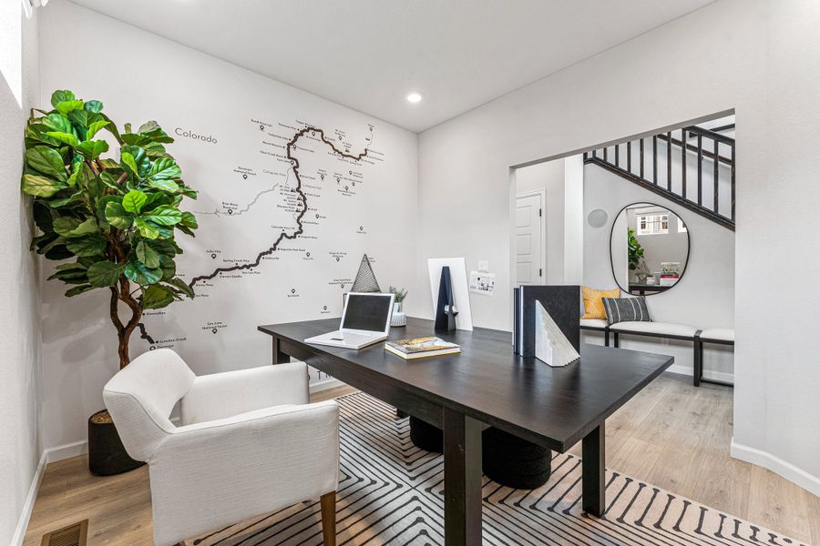 Furnished interior view inside a new home in Parterre, Thornton (Image 15). Furnished interior view inside a new home in Parterre, Thornton (Image 15).