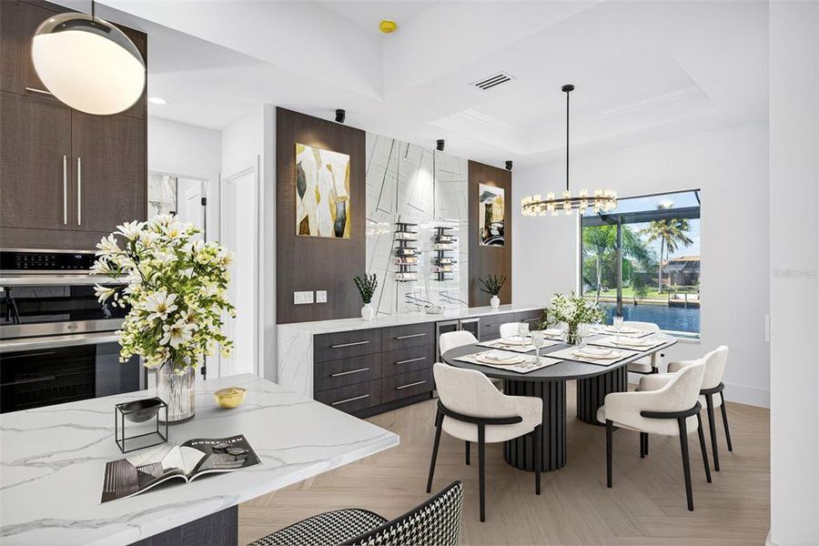 Furnished interior view inside a new home in , Cape Coral (Image 11). Furnished interior view inside a new home in , Cape Coral (Image 11).