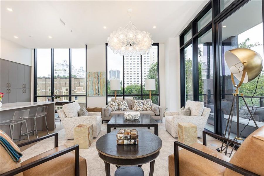Furnished interior view inside a new home in , Atlanta (Image 8).