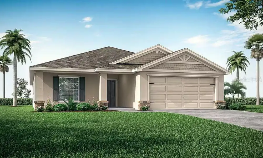 Front exterior of a new home in , Lakeland, FL, highlighting curb appeal (Image 1). Front exterior of a new home in , Lakeland, FL, highlighting curb appeal (Image 1).
