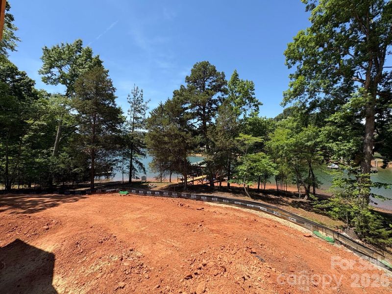 back yard view during construction