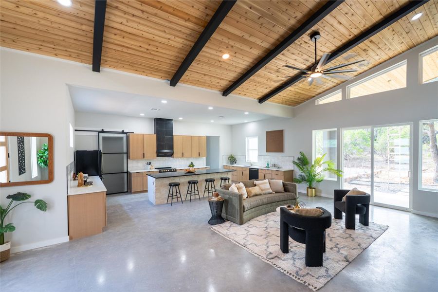 Furnished interior view inside a new home in , Wimberley (Image 4). Furnished interior view inside a new home in , Wimberley (Image 4).