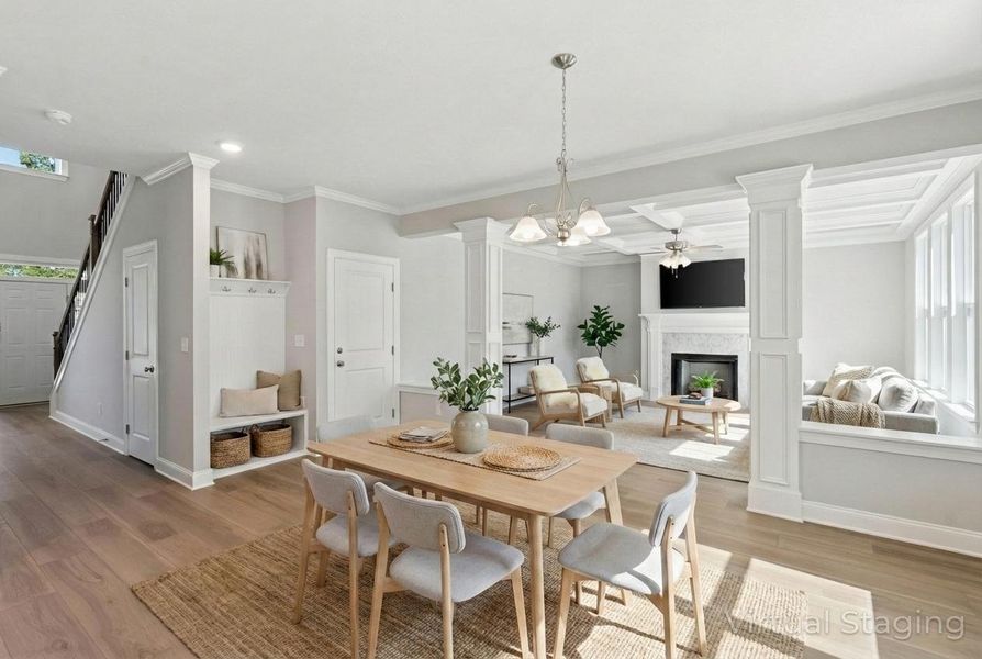 Furnished interior view inside a new home in Crawford Creek, Grovetown (Image 12). Furnished interior view inside a new home in Crawford Creek, Grovetown (Image 12).