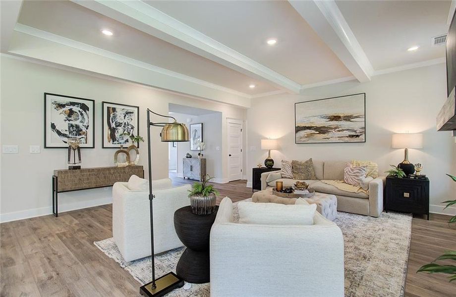 Furnished interior view inside a new home in Pinecrest Ridge, Dacula (Image 8). Furnished interior view inside a new home in Pinecrest Ridge, Dacula (Image 8).