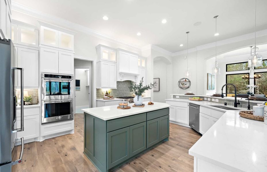 Representative furnished interior of a home built from the 3546 by Ravenna Homes in The Woodlands Hills 65′, Willis (Image 16).