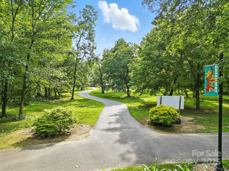 Greenway Park right across the street from the Home Greenway Park right across the street from the Home