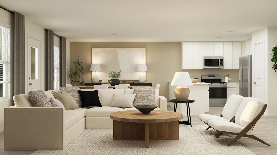 Furnished interior view inside a new home in Bertram Oaks: Majors Collection, Bertram (Image 14).