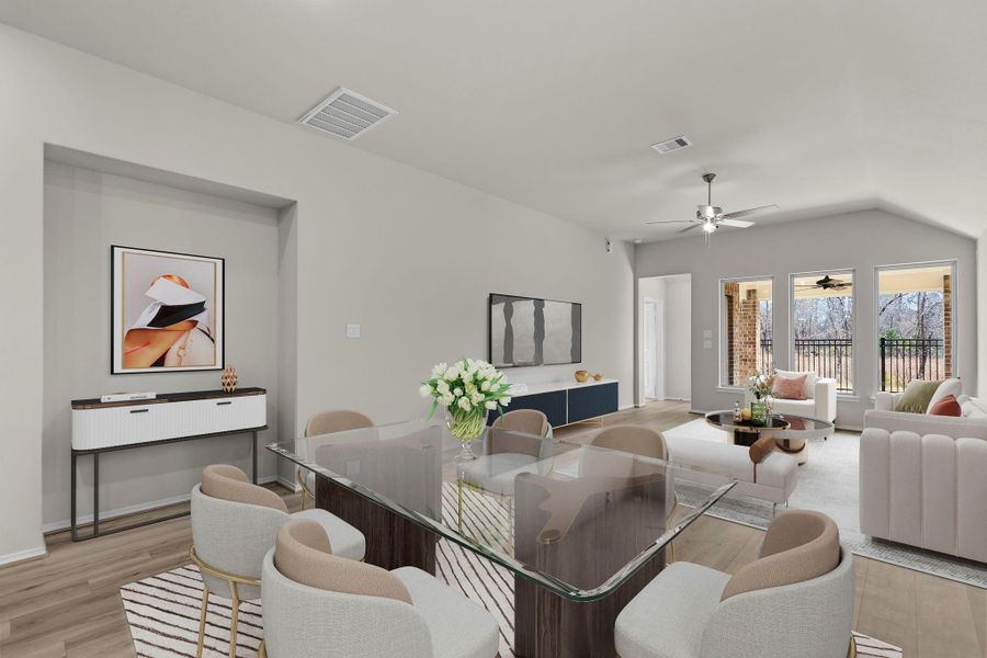 Furnished interior view inside a new home in Grand Central Park, Conroe (Image 8).