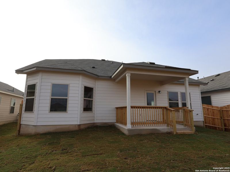 Exterior details and patio area of a home in Winding Brook, San Antonio (Image 3).