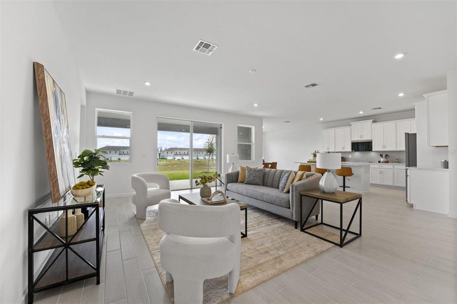 Furnished interior view inside a new home in Meadowlark Landing, Apopka (Image 3). Furnished interior view inside a new home in Meadowlark Landing, Apopka (Image 3).