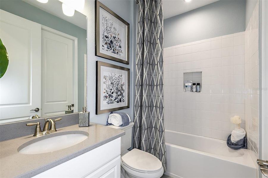Furnished interior view inside a new home in Esplanade at Wellen Park, Englewood (Image 16).