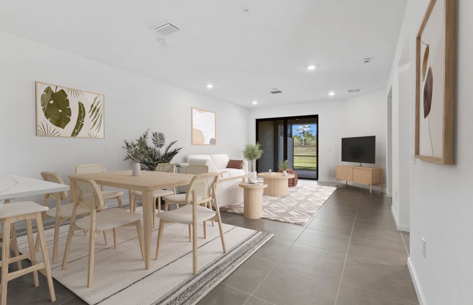 Furnished interior view inside a new home in Del Webb Naples, Ave Maria (Image 10).