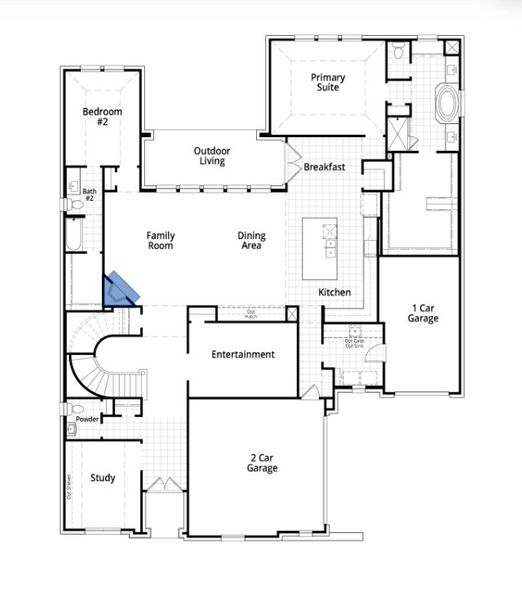 2D floor plan layout for the 289 Plan by Highland Homes in The Parks at Wilson Creek: 74ft. lots, Celina, TX (Image 30). 2D floor plan layout for the 289 Plan by Highland Homes in The Parks at Wilson Creek: 74ft. lots, Celina, TX (Image 30).