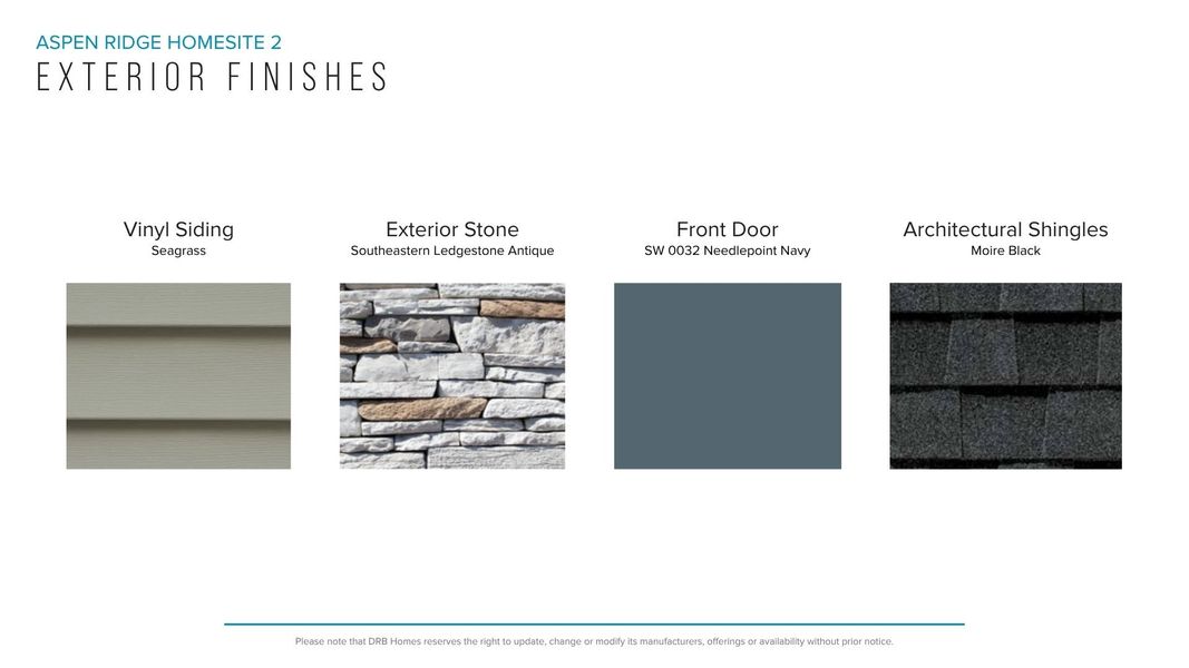Sample of building materials used in homes in Aspen Ridge, Lyman (Image 28). Sample of building materials used in homes in Aspen Ridge, Lyman (Image 28).