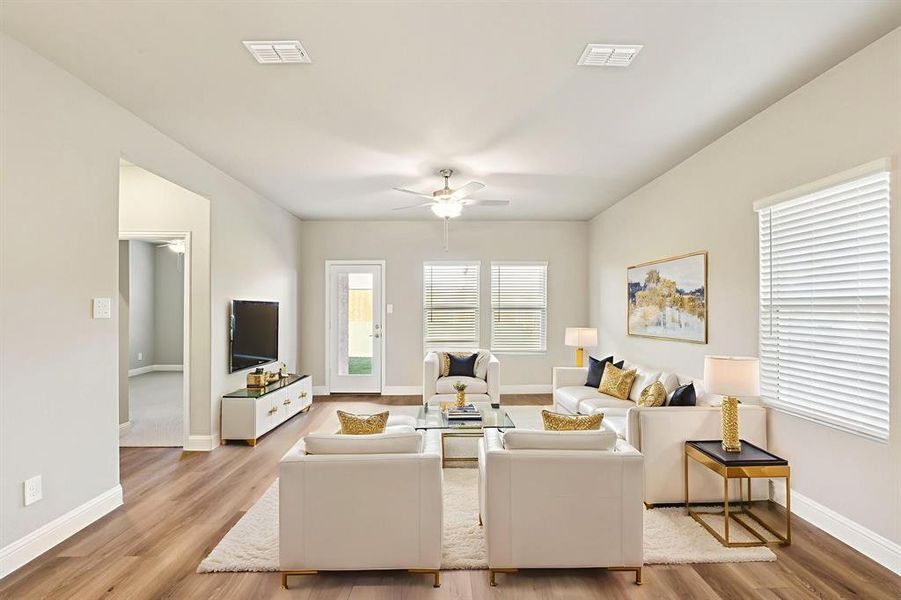 Furnished interior view inside a new home in Simpson Crossing - Spring Series, McKinney (Image 8). Furnished interior view inside a new home in Simpson Crossing - Spring Series, McKinney (Image 8).