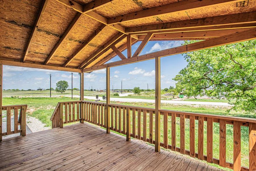 Exterior details and patio area of a home in , Poolville (Image 27).