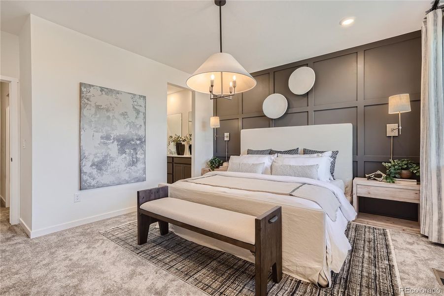 Furnished interior view inside a new home in , Arvada (Image 9).