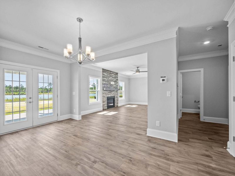 Great Room with Fireplace with Stone Surround Option Great Room with Fireplace with Stone Surround Option