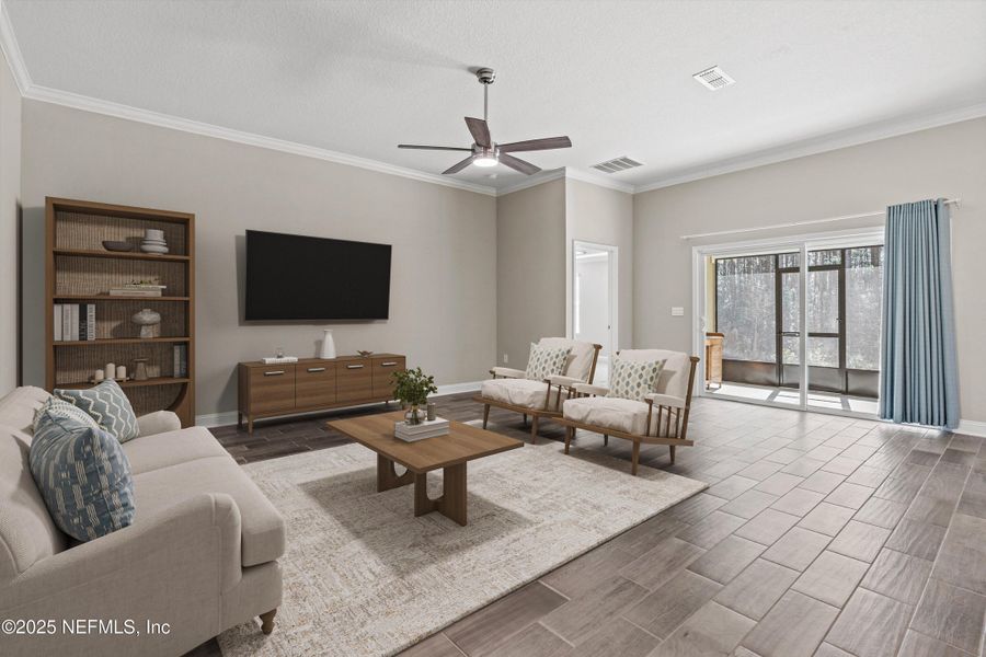 Furnished interior view inside a new home in Parkland Preserve, St. Augustine (Image 7).