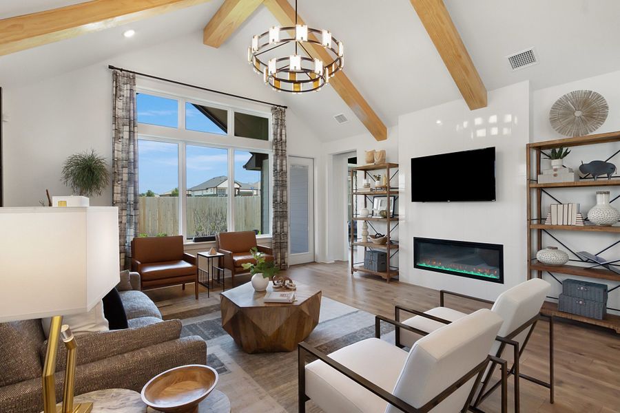 Furnished interior view inside a new home in Bridgeland, Cypress (Image 26).