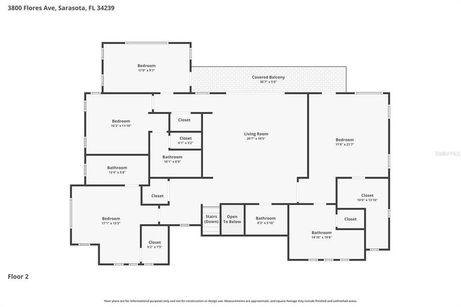 2D floor plan layout of this home in , Sarasota, FL (Image 7).