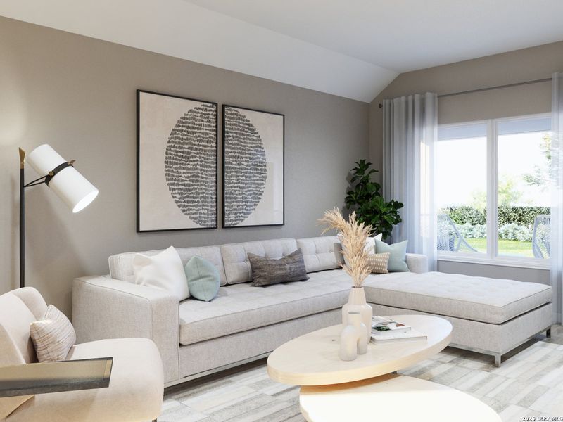 Furnished interior view inside a new home in Timber Creek, San Antonio (Image 9). Furnished interior view inside a new home in Timber Creek, San Antonio (Image 9).