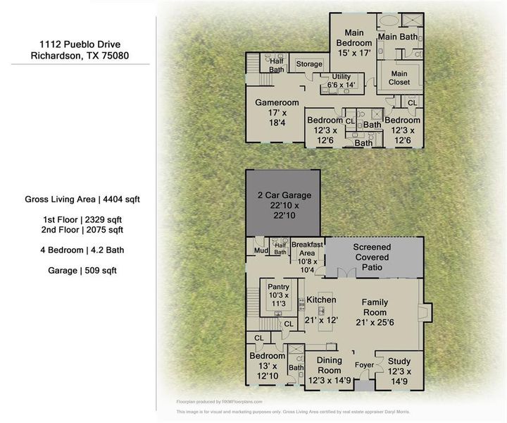 2D floor plan layout of this home in , Richardson, TX (Image 5).