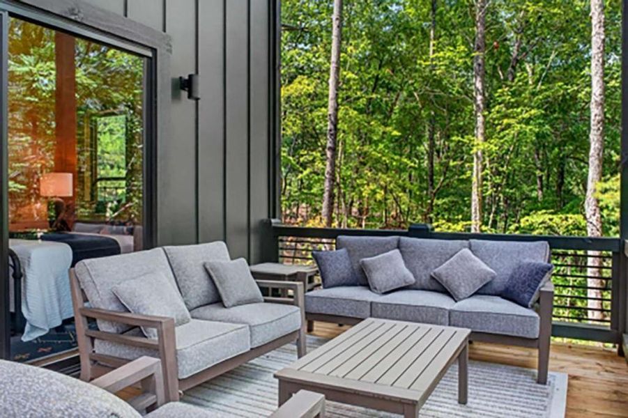 Exterior details and patio area of a home in , Blue Ridge (Image 20).