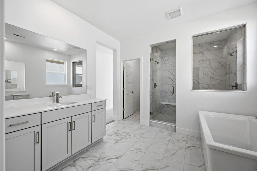 Furnished interior view inside a new home in Trailstone, Arvada (Image 10).