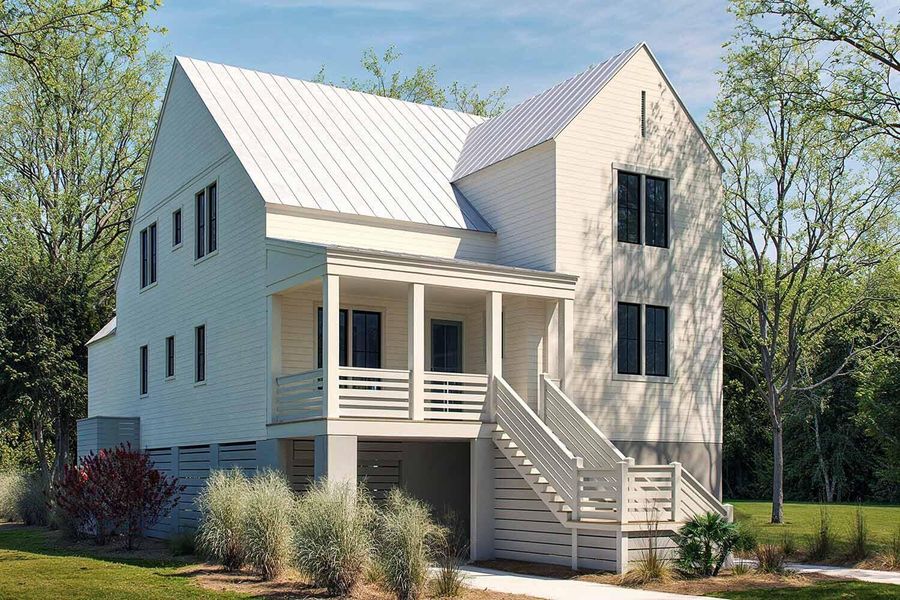 Front exterior of a new home in , Johns Island, SC, highlighting curb appeal (Image 1).