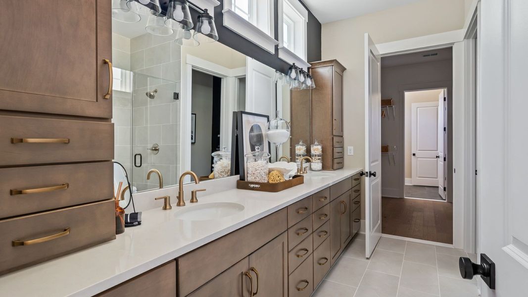 Furnished interior view inside a new home in Summerwind Crossing at Lakes of Cane Bay, Summerville (Image 15).