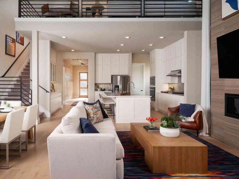 Representative furnished interior of a home built from the McKinley by GFO Home in Bluffview Reserve, Leander (Image 8). Representative furnished interior of a home built from the McKinley by GFO Home in Bluffview Reserve, Leander (Image 8).