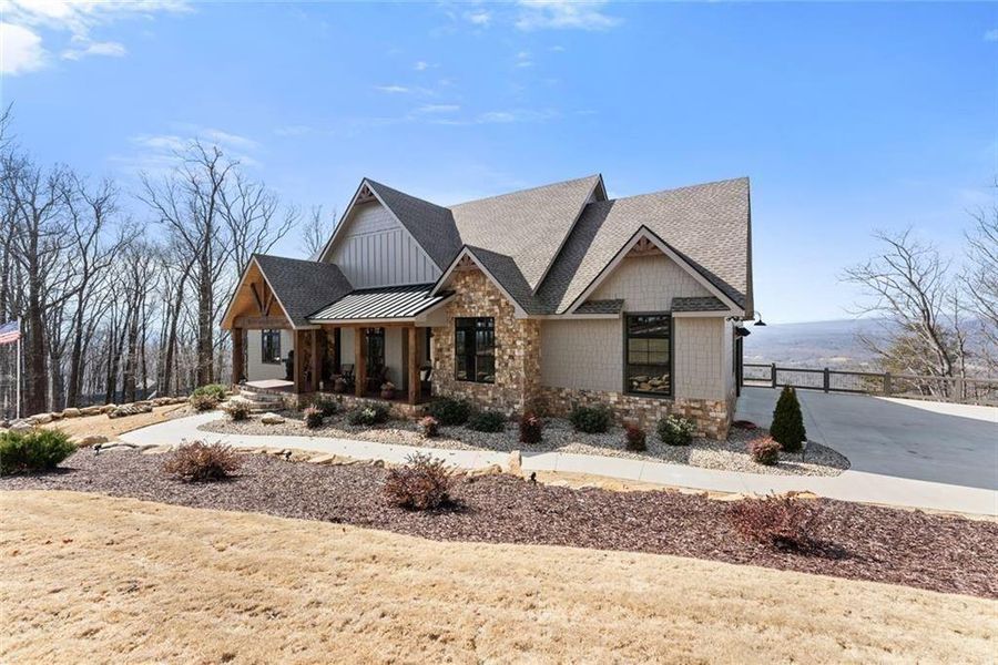 Front exterior of a new home in , Cleveland, GA, highlighting curb appeal (Image 1). Front exterior of a new home in , Cleveland, GA, highlighting curb appeal (Image 1).