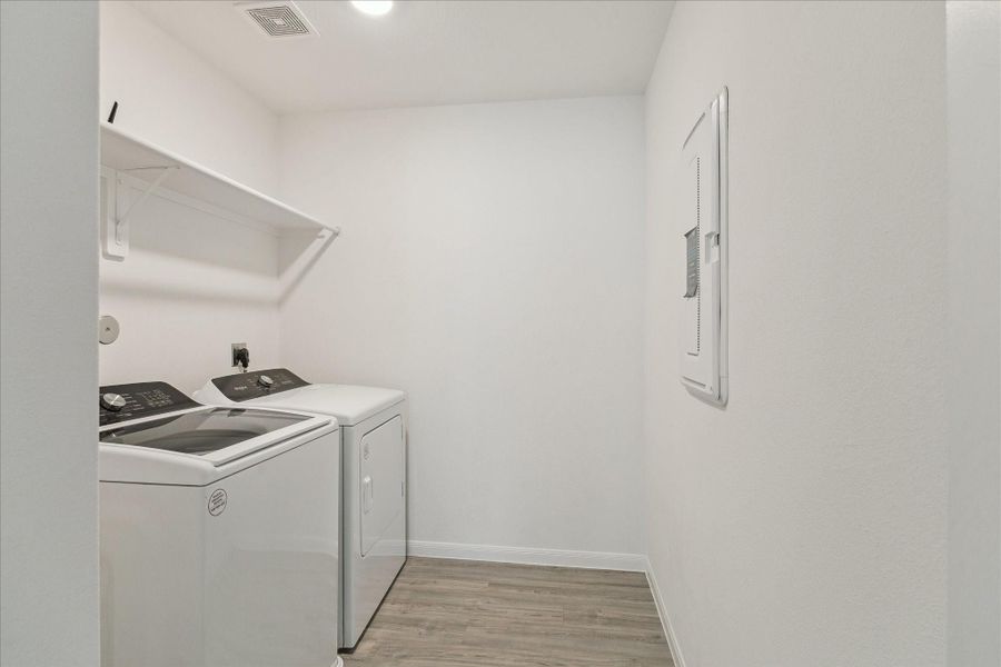 Laundry room - washer and dryer convey1