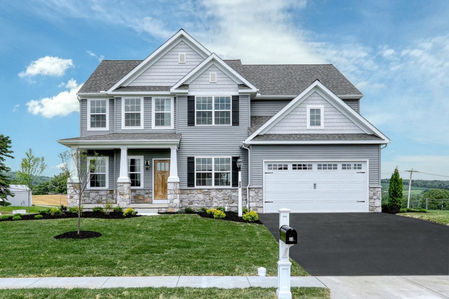 Representative exterior photo of a completed home built from the Parker by Keystone Custom Homes in Windermere Farms, Waxhaw, NC (Image 16).