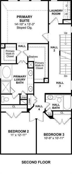 The Frances floor plan by K. Hovnanian Homes. 2nd Floor shown. *Prices, plans, dimensions, features, specifications, materials, and availability of homes or communities are subject to change without notice or obligation.